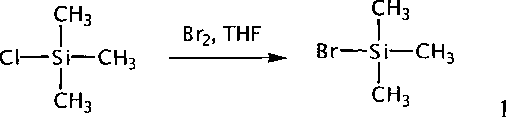 Modified method for preparing trialkyl bromosilane