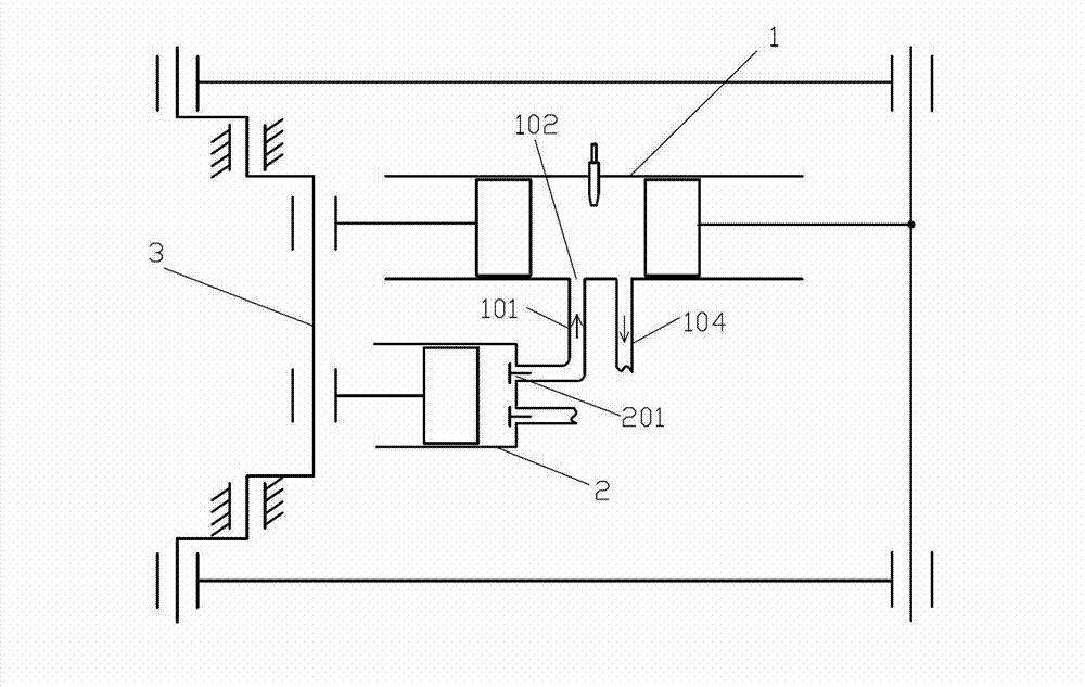 Pneumatic opposed-piston engine