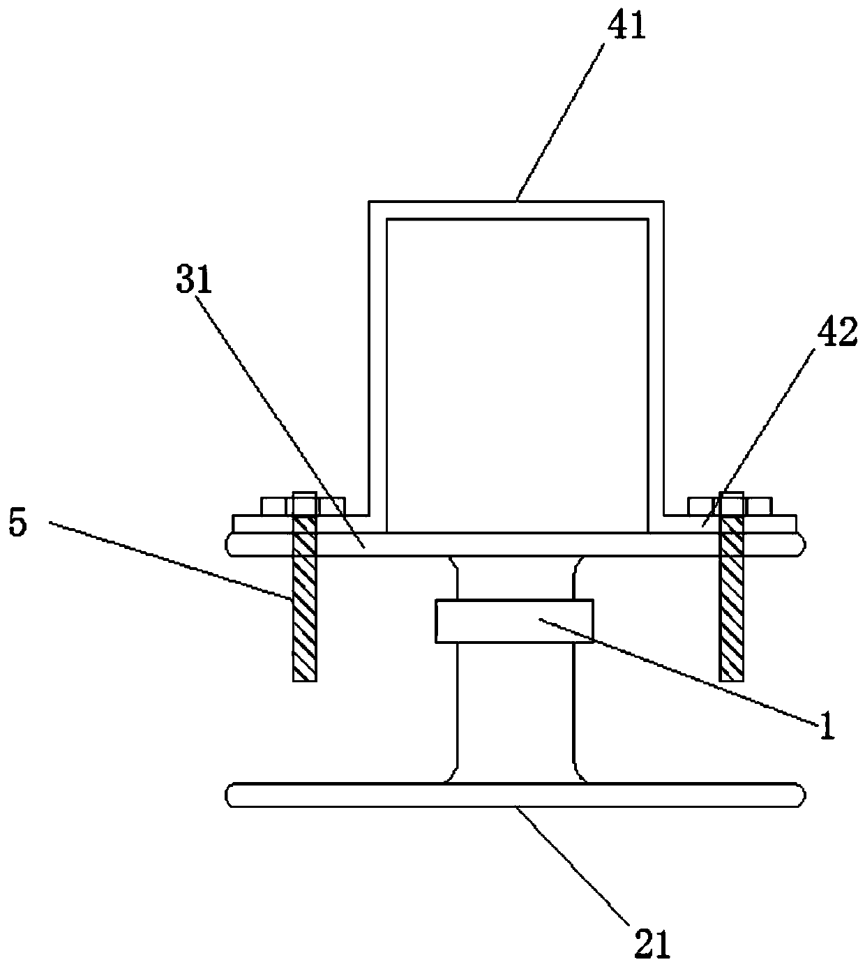 Leveling bearing assembly of dry method overall pavement of fabricated ground facing materials