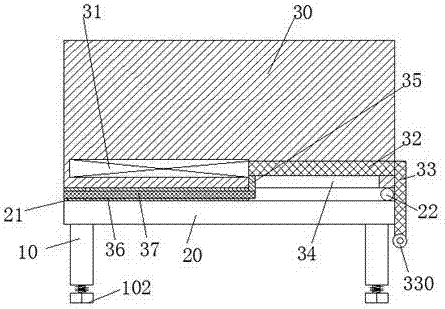 Medicinal material grinding table device