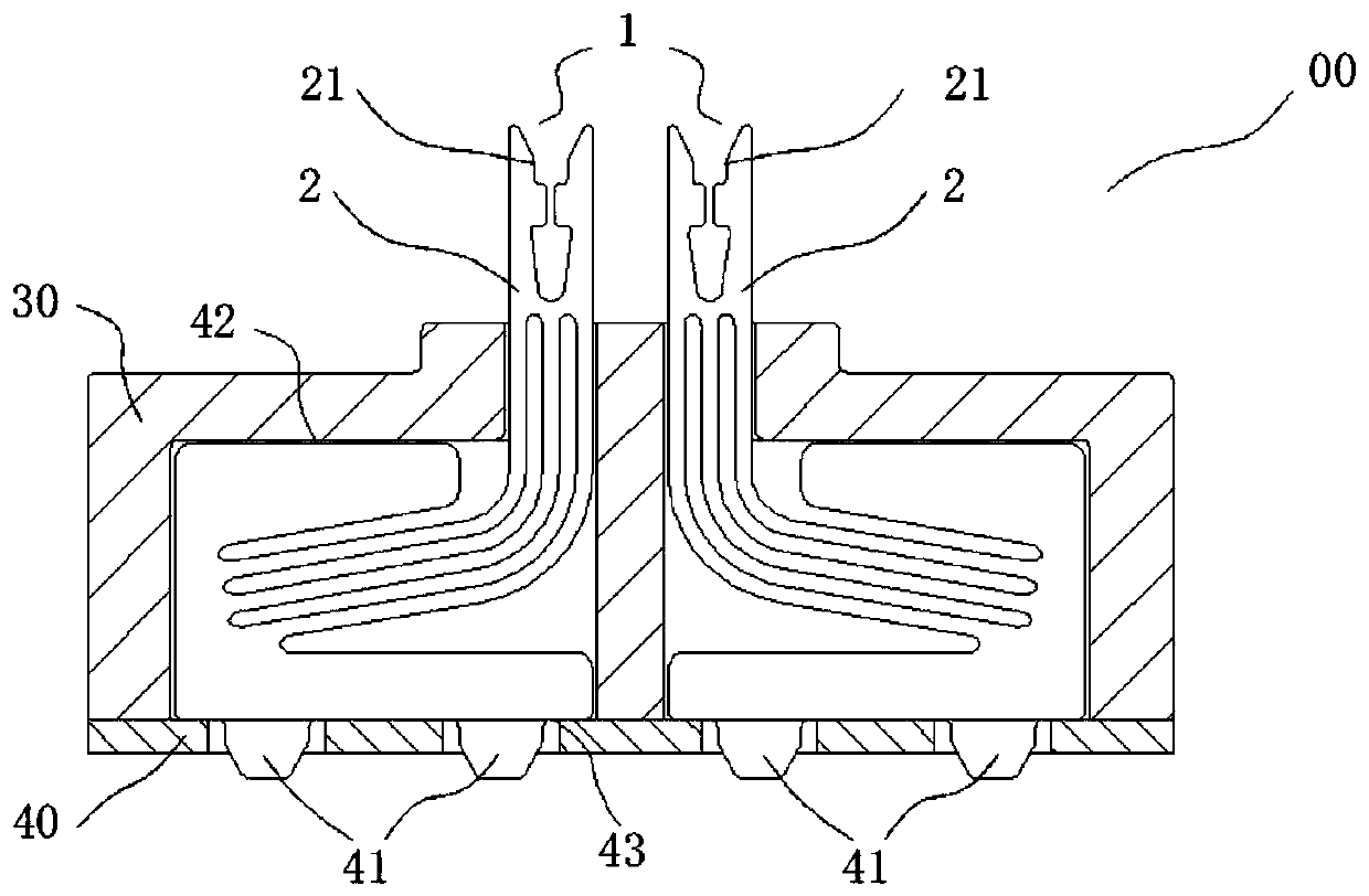 Probe and connector suitable for large-current high-speed signal testing