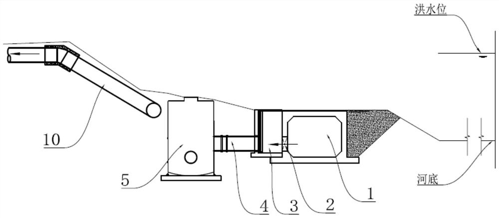 Sewage intercepting box culvert water taking system