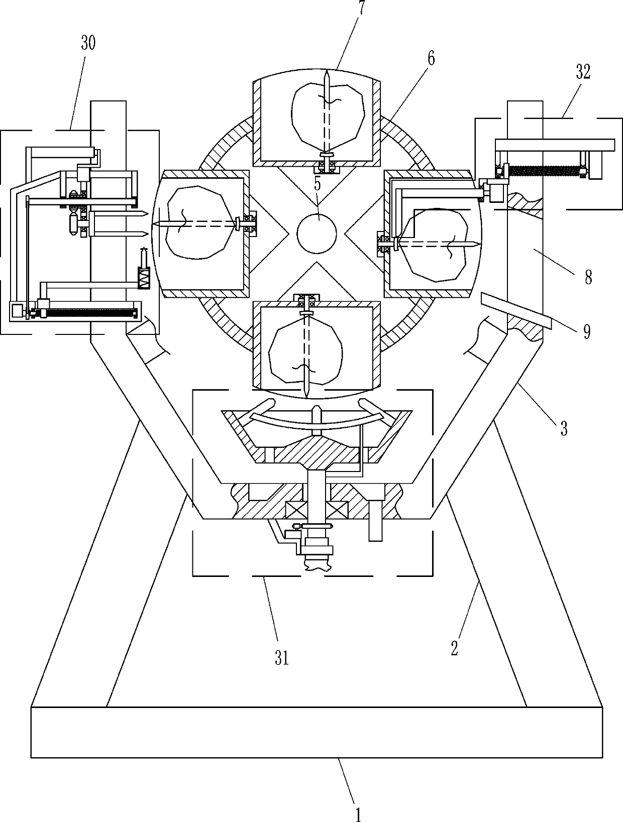 Intelligent apple processing equipment for mass production