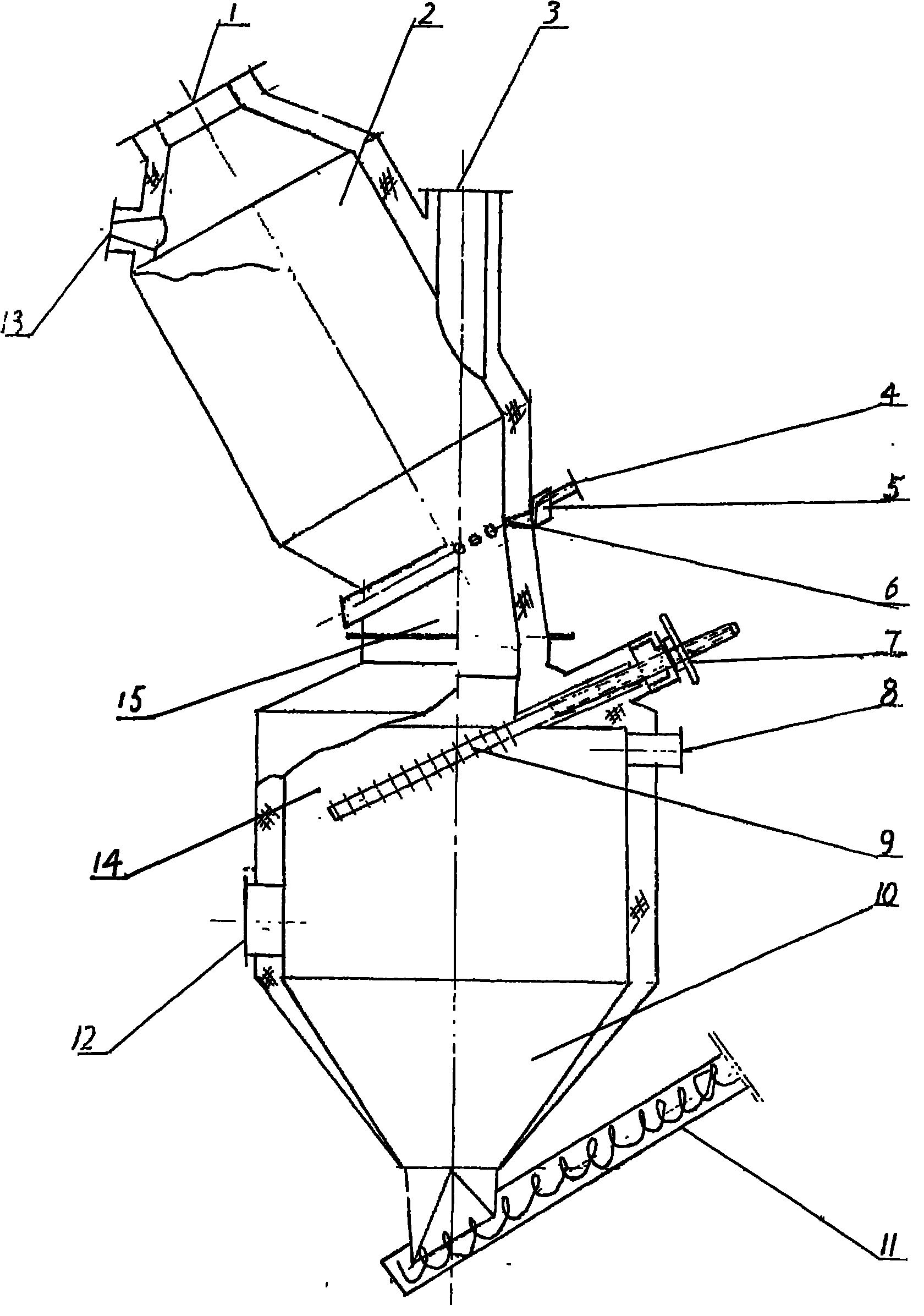 Pyrolysis and gasification cracking furnace for solid biomass