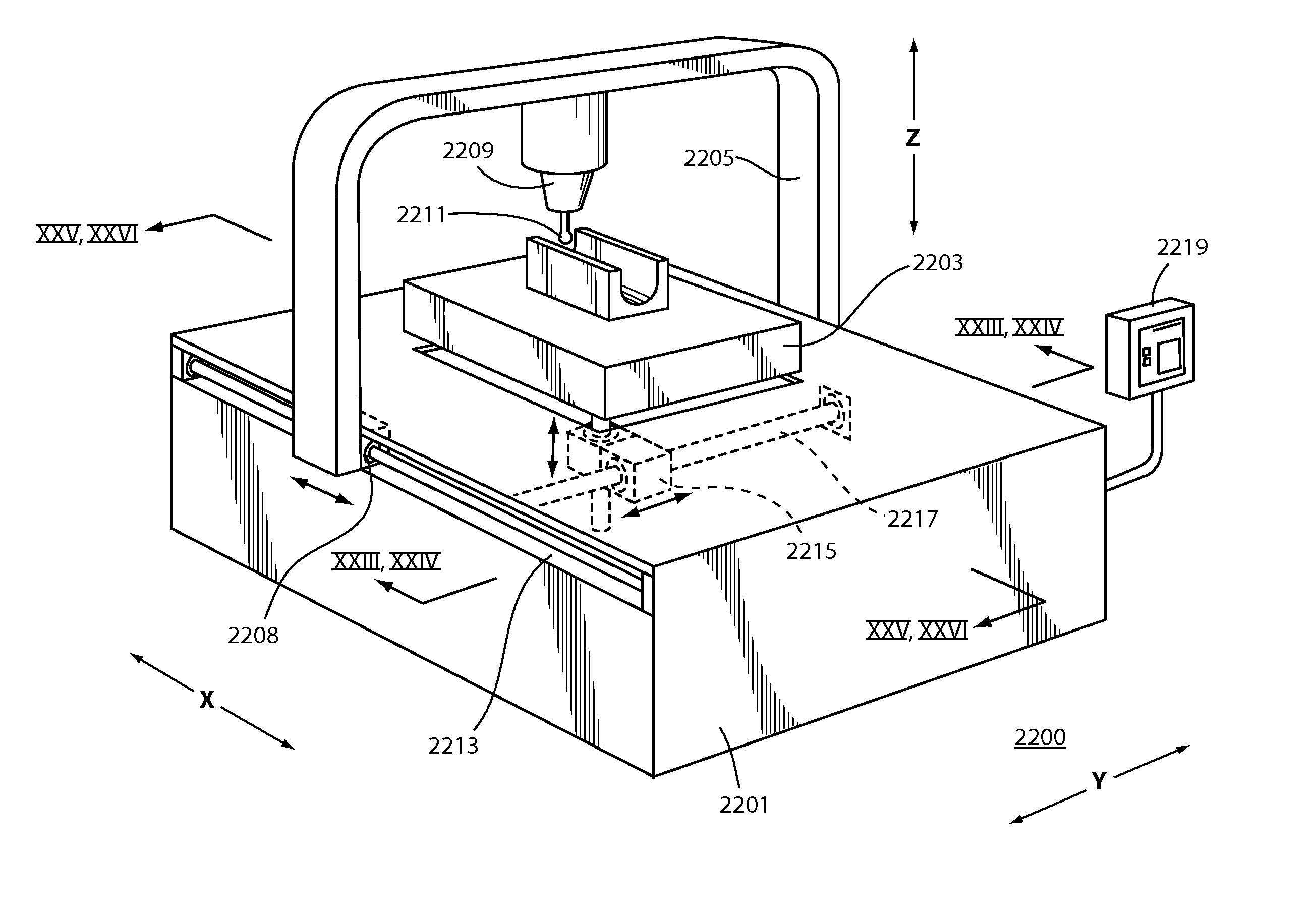 Method and apparatus for non-spindle multi-axis machining