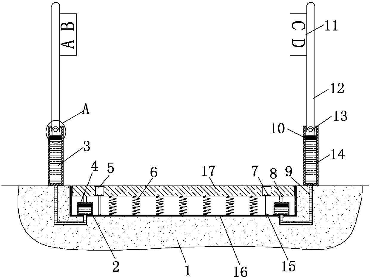 Automobile overweight detecting and intercepting device of bridge