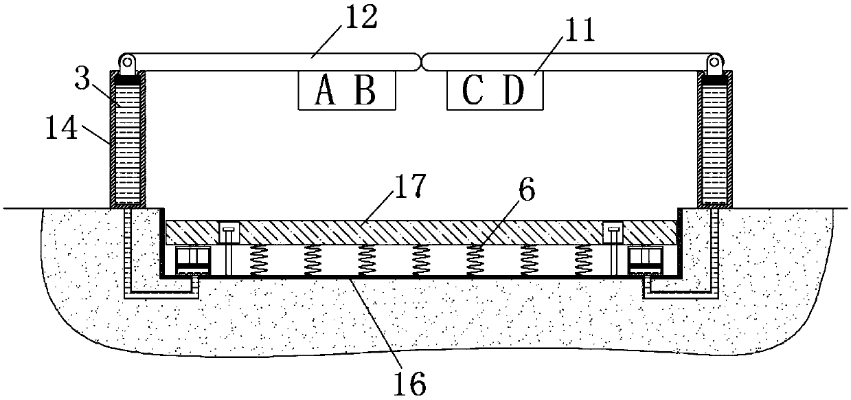 Automobile overweight detecting and intercepting device of bridge