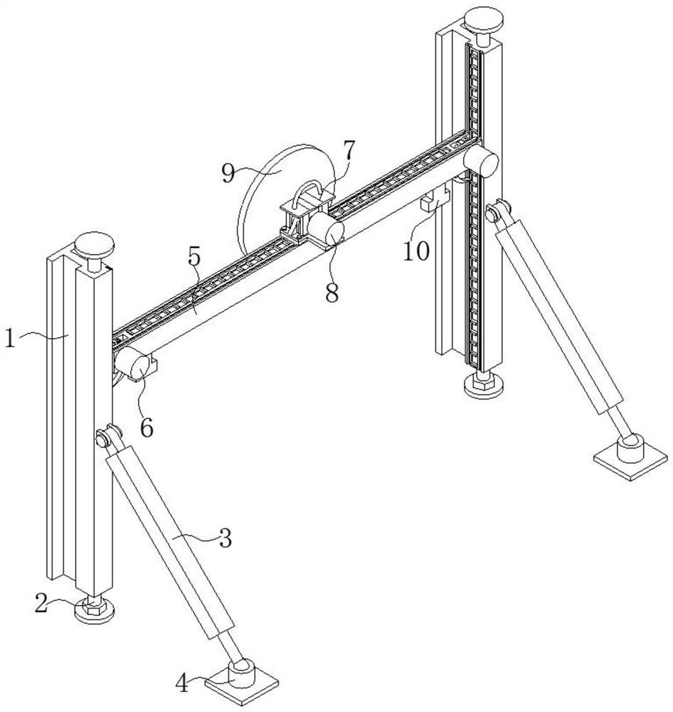 Mortar smearing mechanical device for constructional engineering