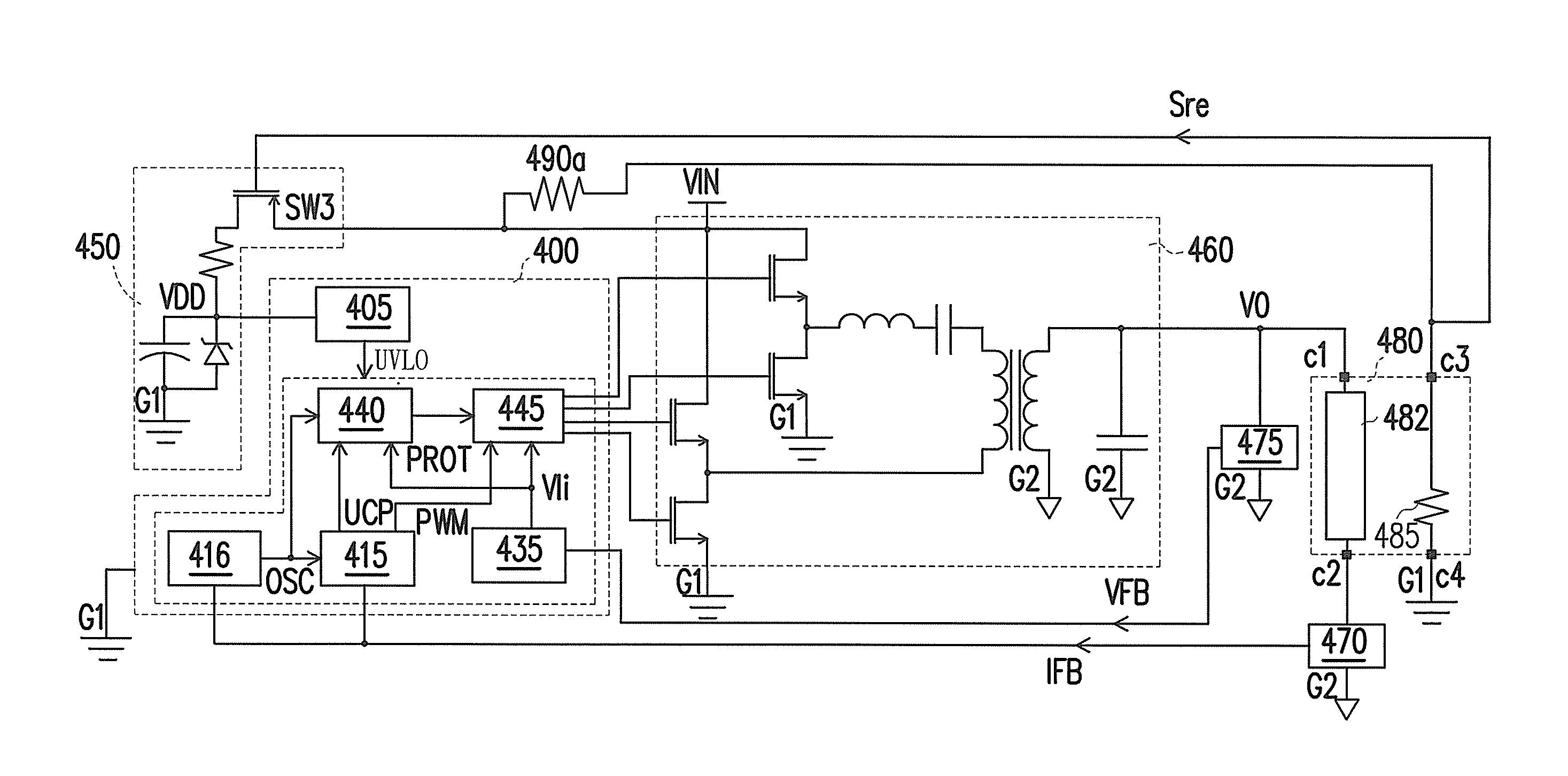 Power conversion driving circuit and fluorescent lamp driving circuit