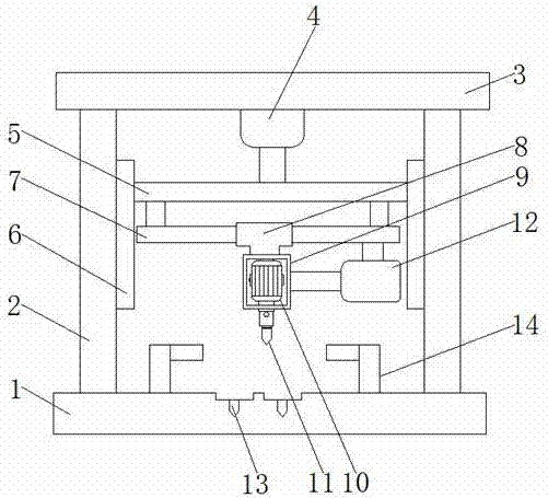 Mechanical part drilling device capable of preventing deviating