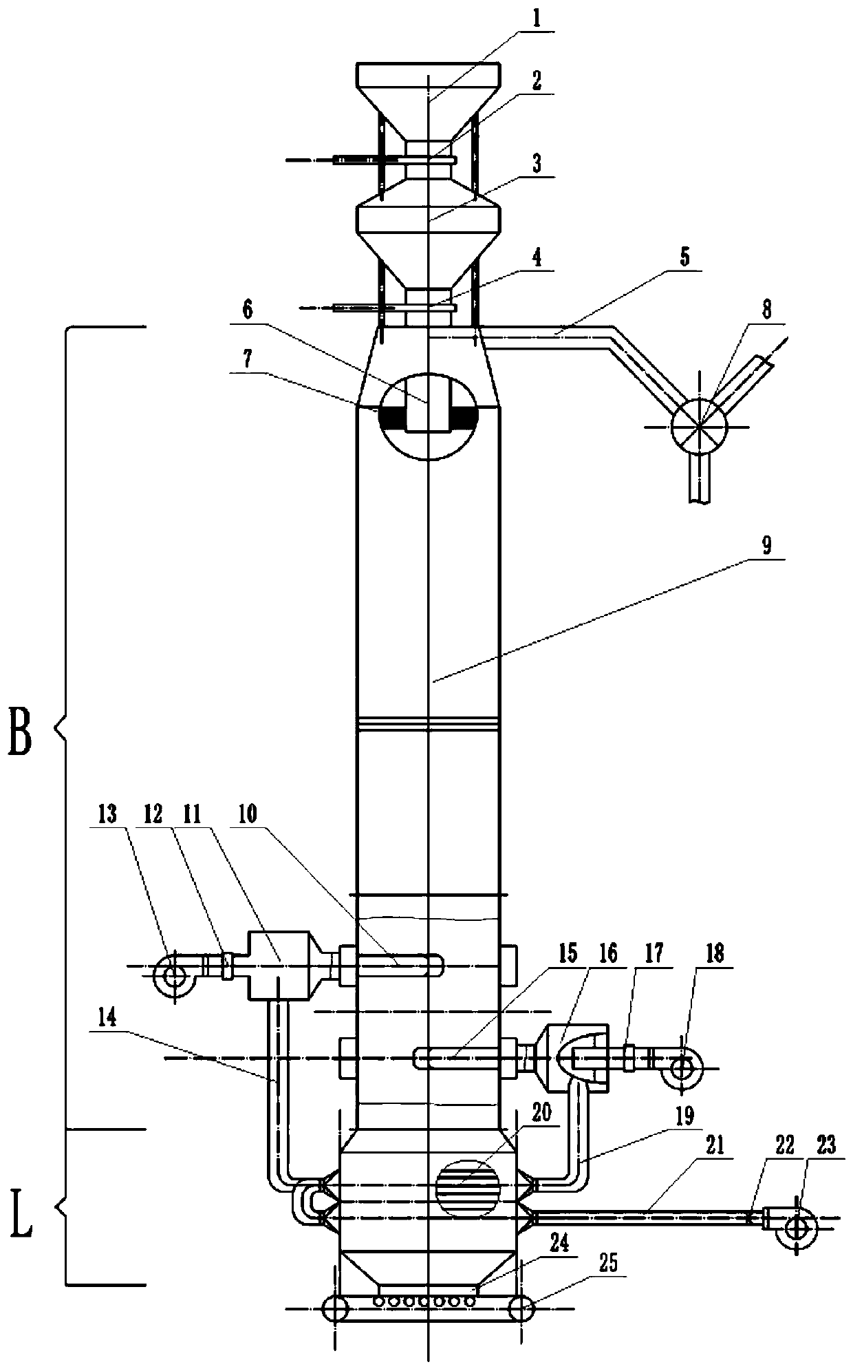 A new type of alumina vertical activated roasting device and roasting method