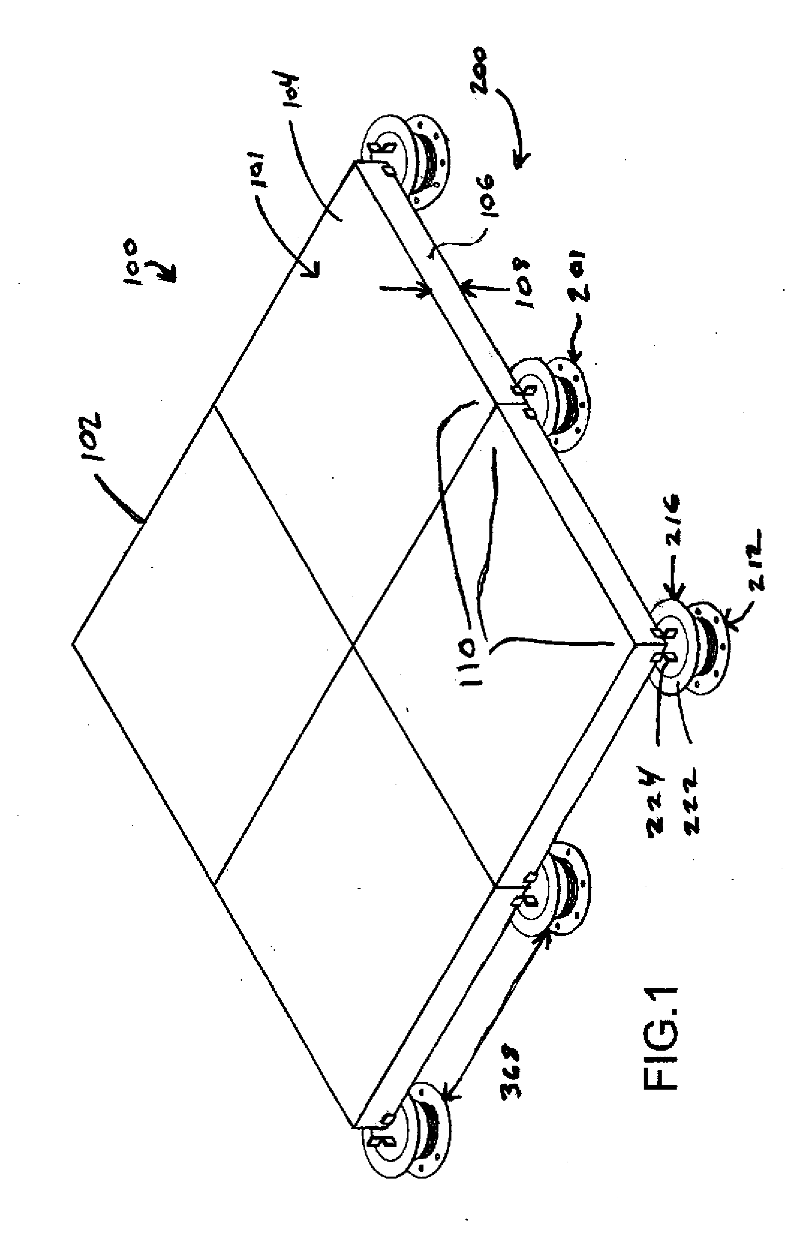 Systems and support assemblies for restraining elevated deck components