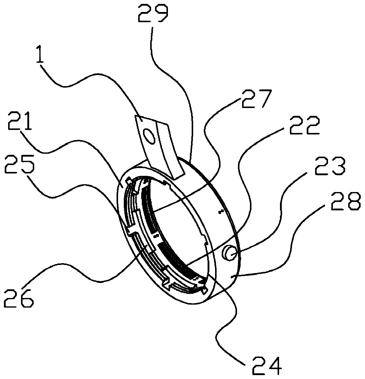 Protection device applicable to auricle burn patient