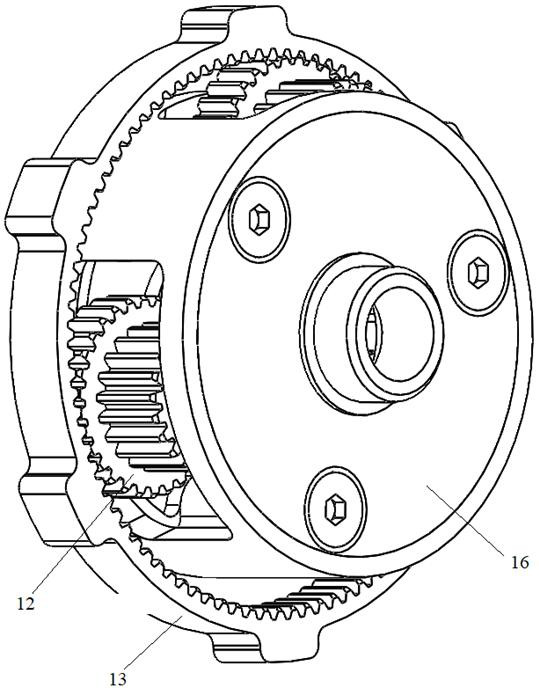 Differential speed reducer and brushless motor with same