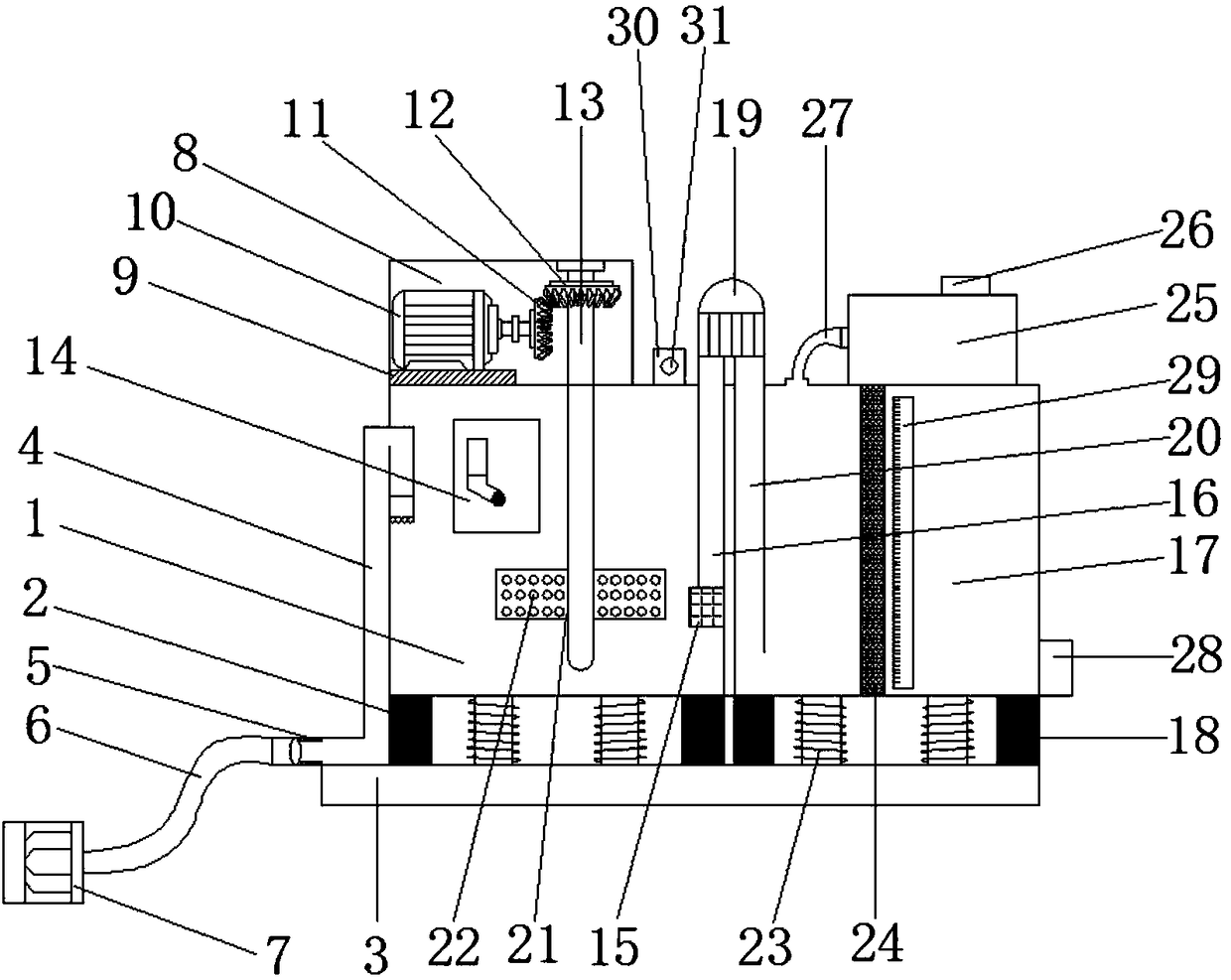 Sewage purification treatment combined box