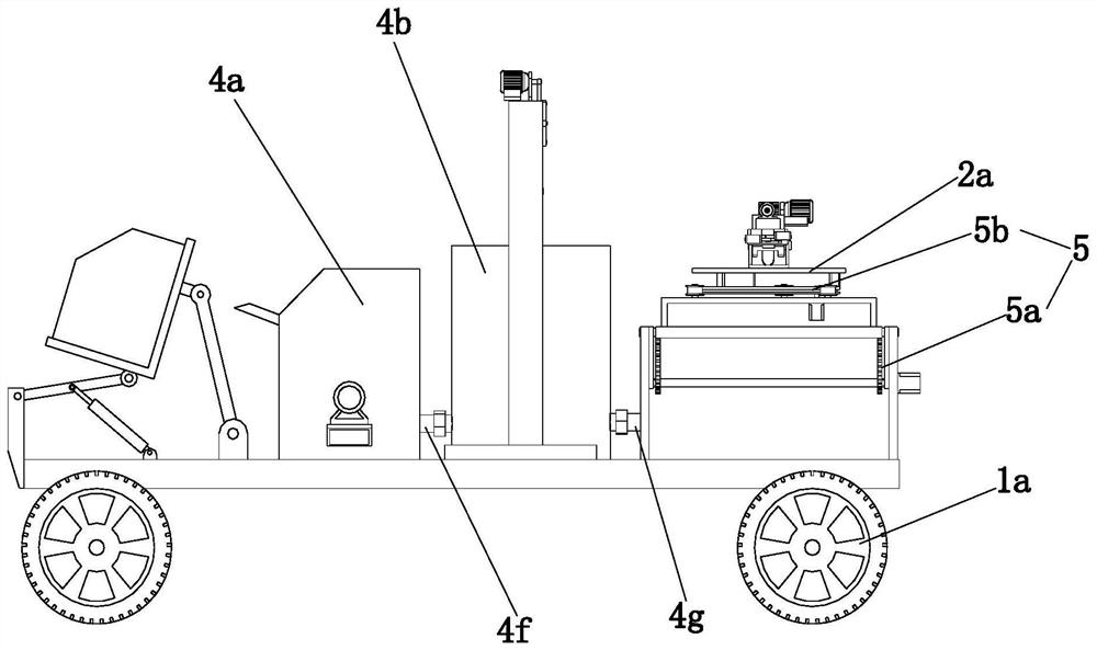 Shotcrete device for coal mine roadway