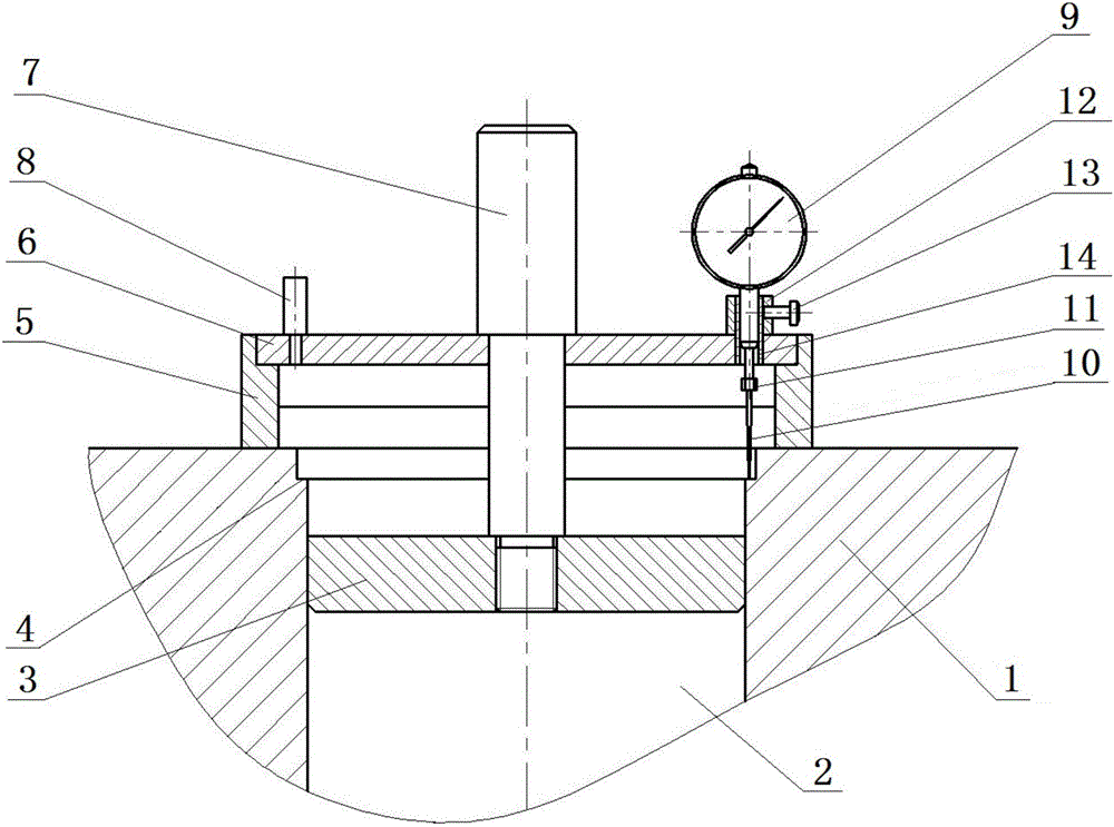 Cylinder body cylinder bore rabbet depth detection apparatus