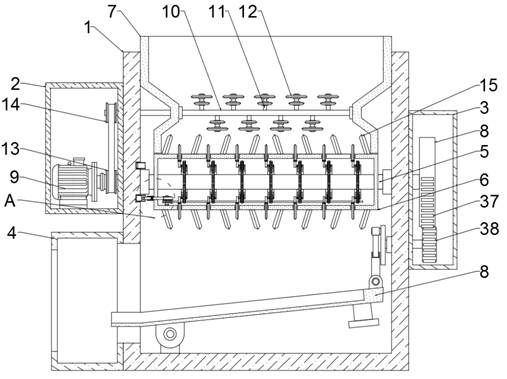 Hay chopping device for animal husbandry