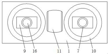 A medical eye washer with adjustable distance between two eyes