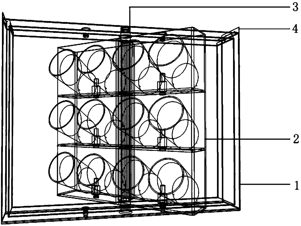 A rotating vertical greening system