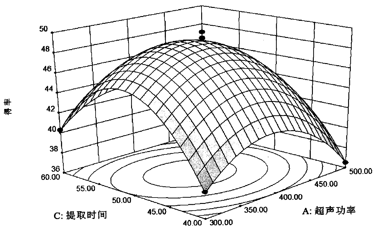 Method for optimizing ultrasonic-assisted extraction of tuber salep polysaccharide based on response surface methodology