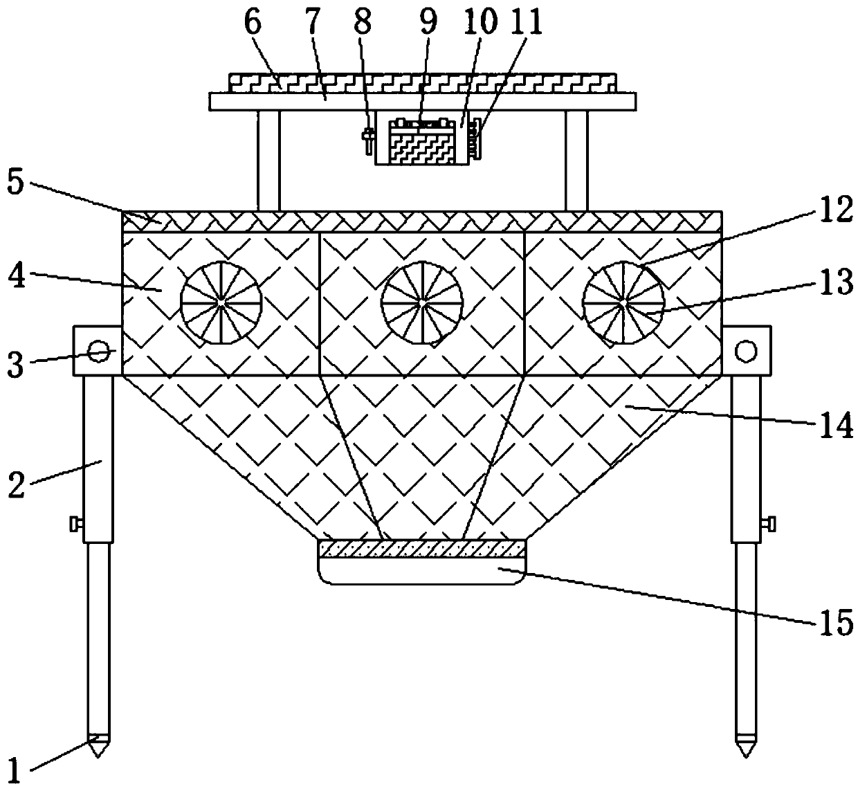 Loach trapping cage for breeding of loaches bred in paddy field