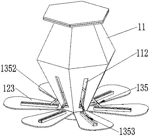 Parallel-connection swinging rod and sliding block mechanism driving deformation lamp