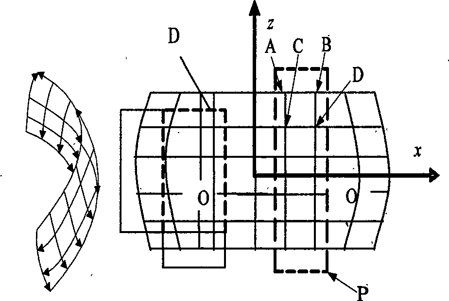 Abrasive machining method for cuneiform aspheric surface