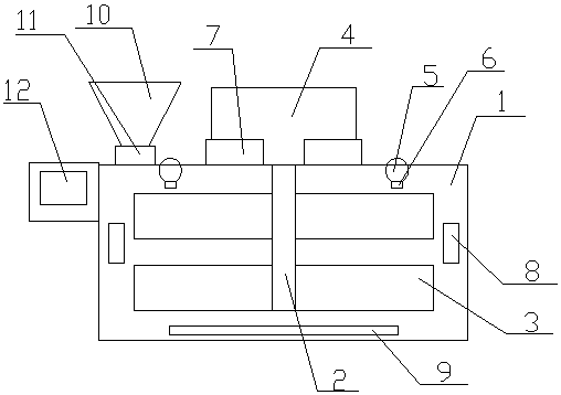 Ultrasonic atomization and moisturizing device of paste mixing machine for storage battery