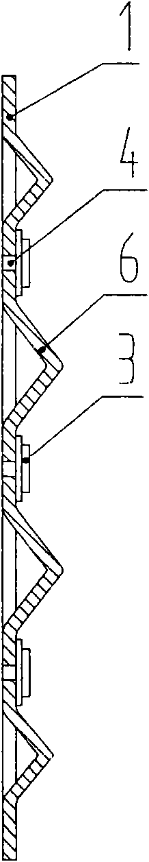 Sheared and drawn plate type LED (light-emitting diode) lamp radiator