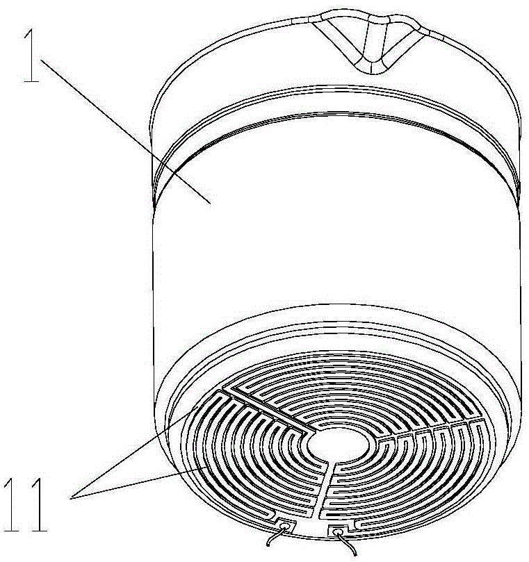 A glass electric kettle temperature control module