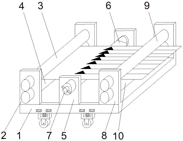 Striping apparatus of compounding machine