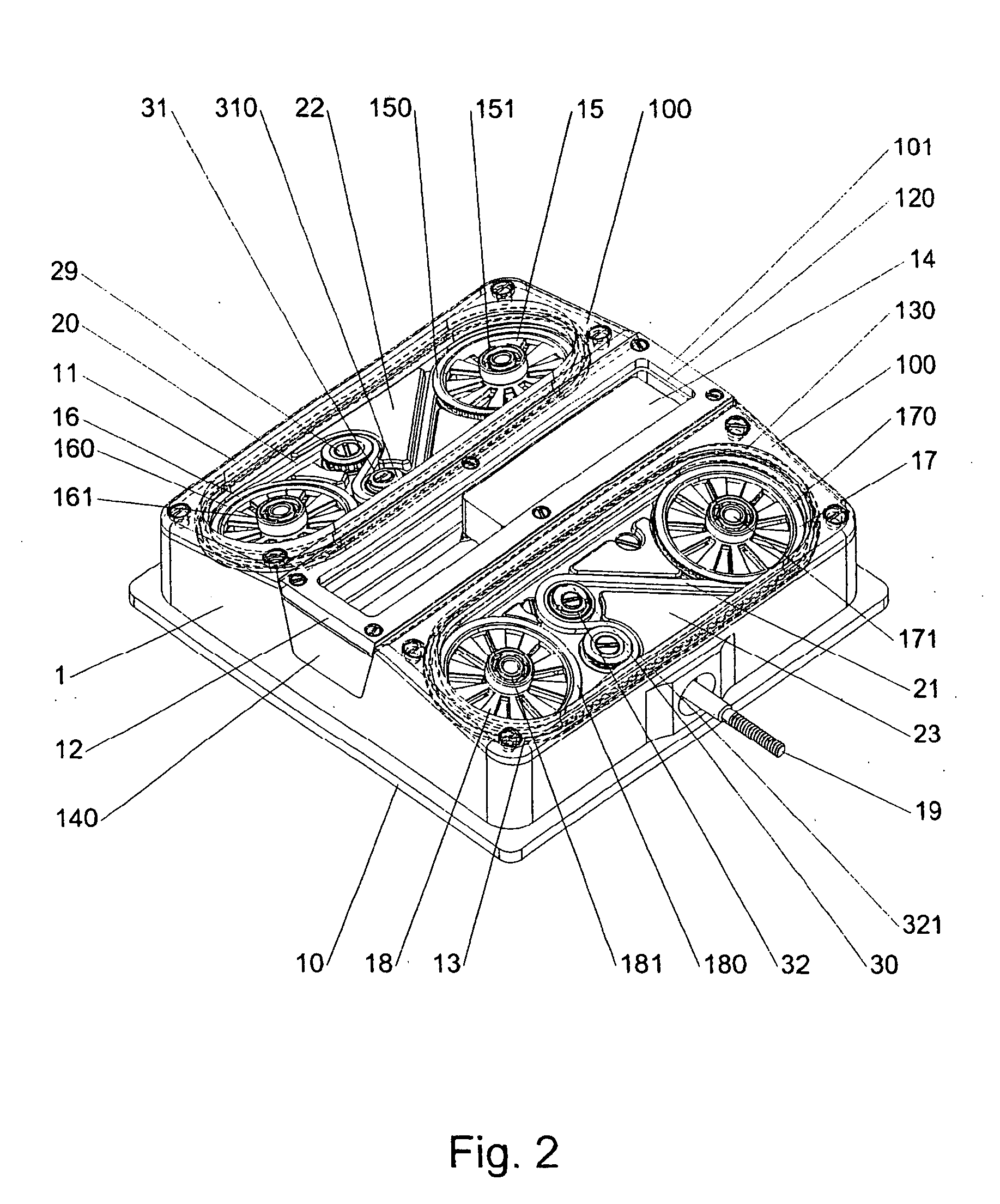 Clockwork movement for a wristwatch