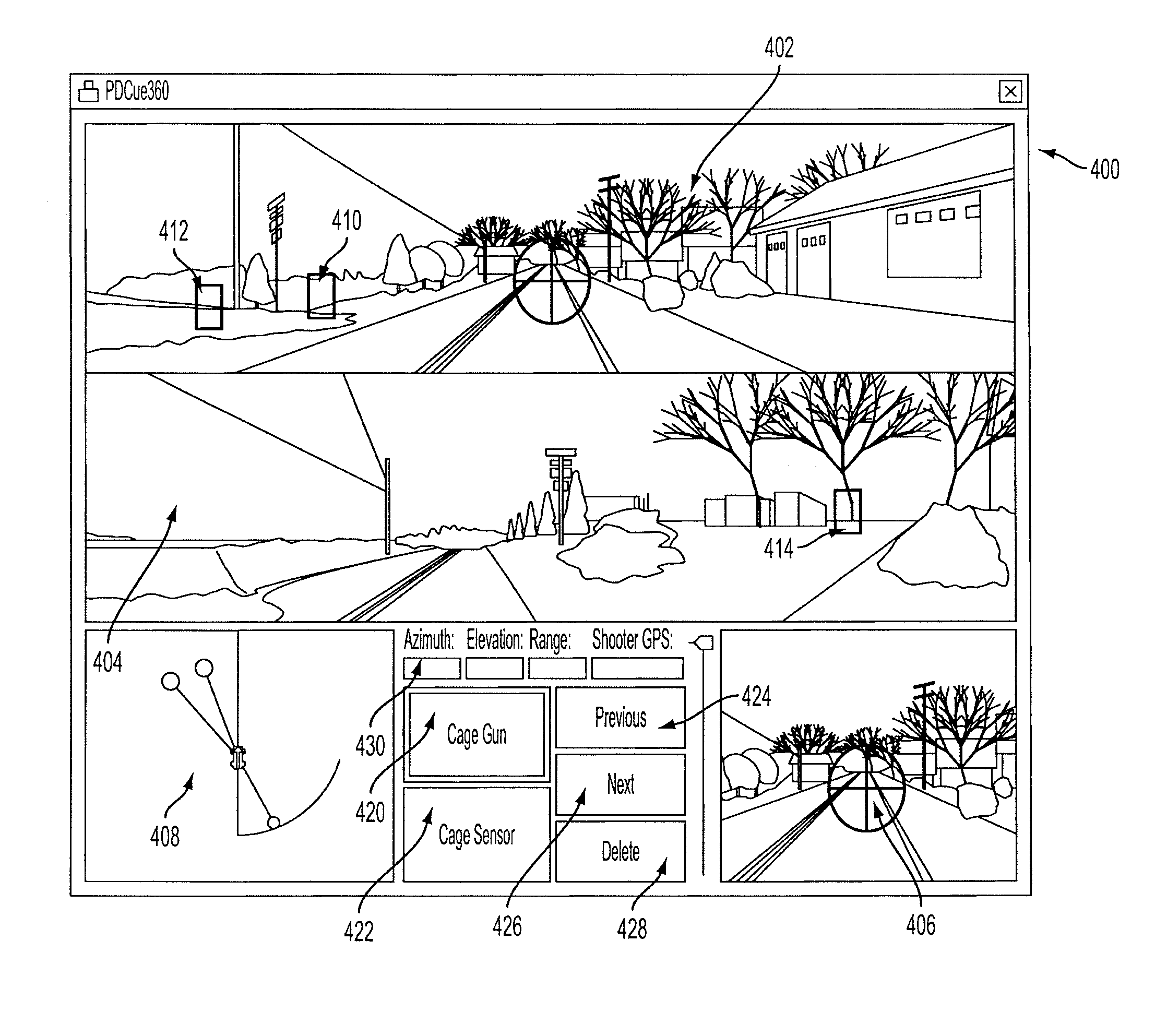 System, method and computer program product for integration of sensor and weapon systems with a graphical user interface