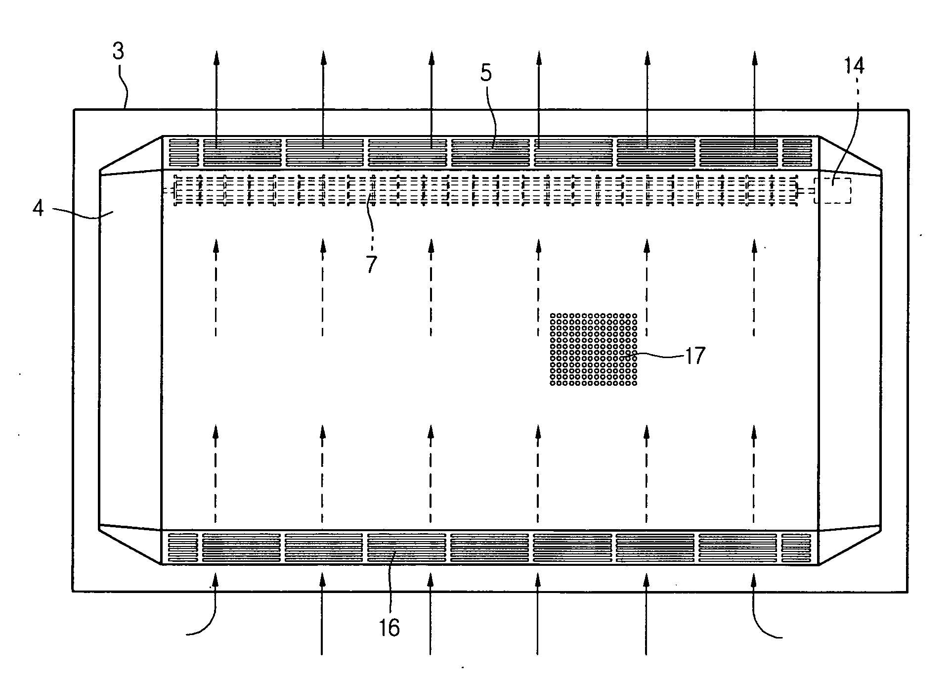 Cooling apparatus for flat display device