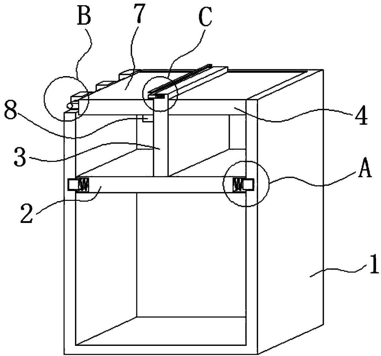 Low-voltage switch cabinet top plate