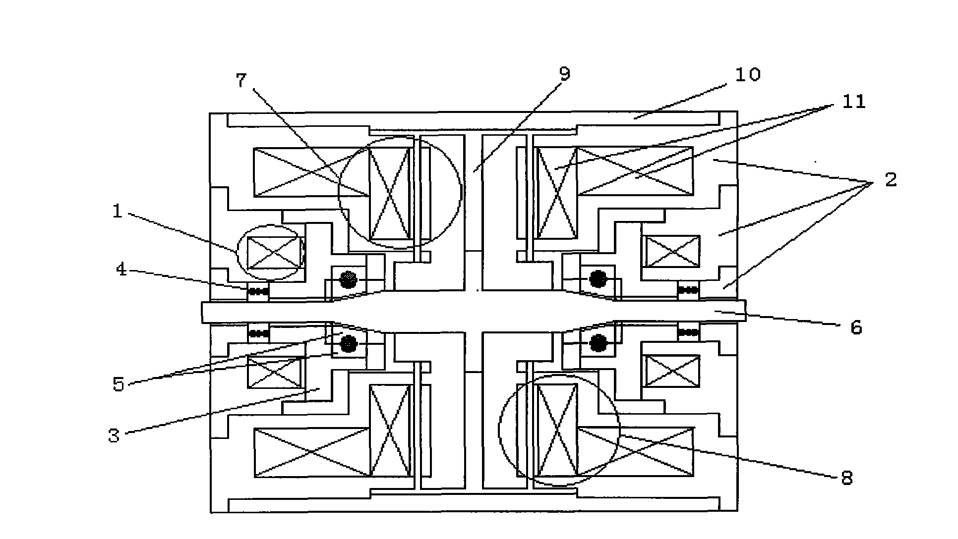 Power-off protection mechanism of magnetic suspension rotor support system