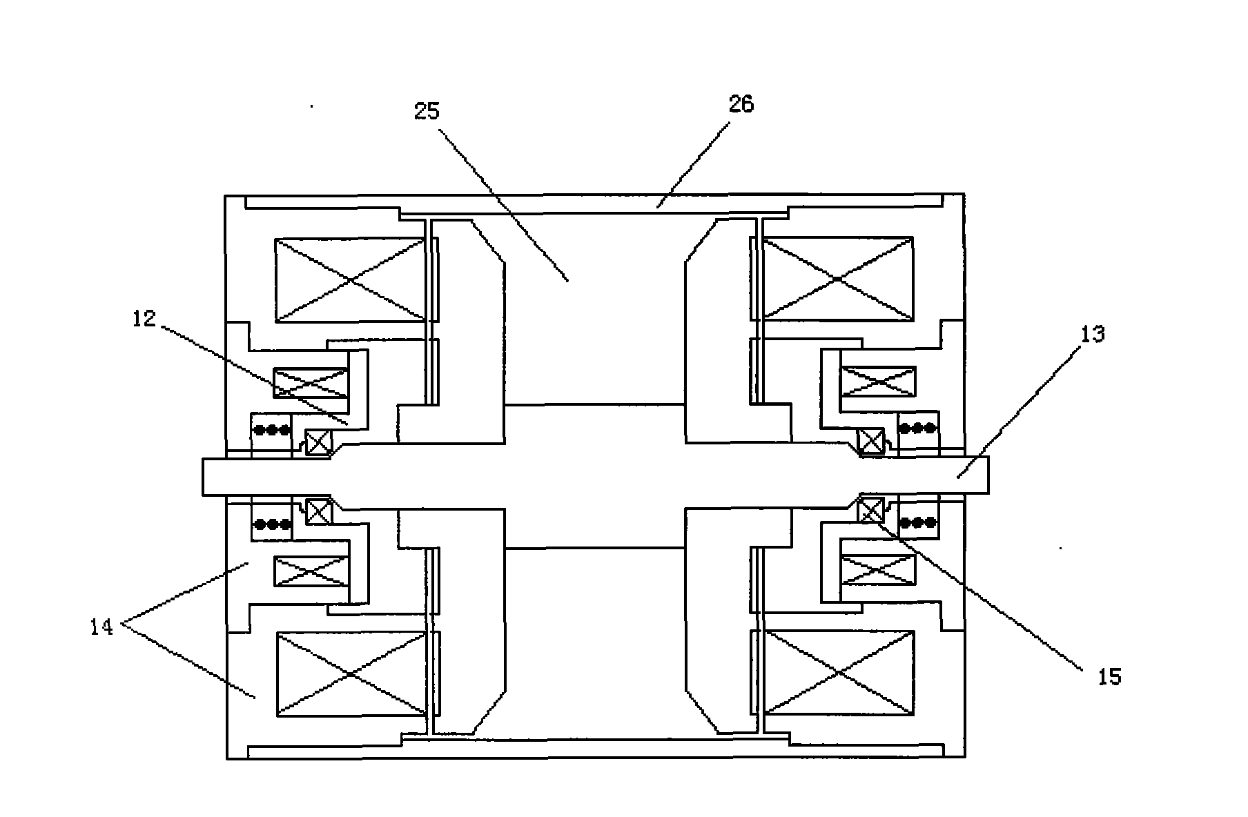 Power-off protection mechanism of magnetic suspension rotor support system