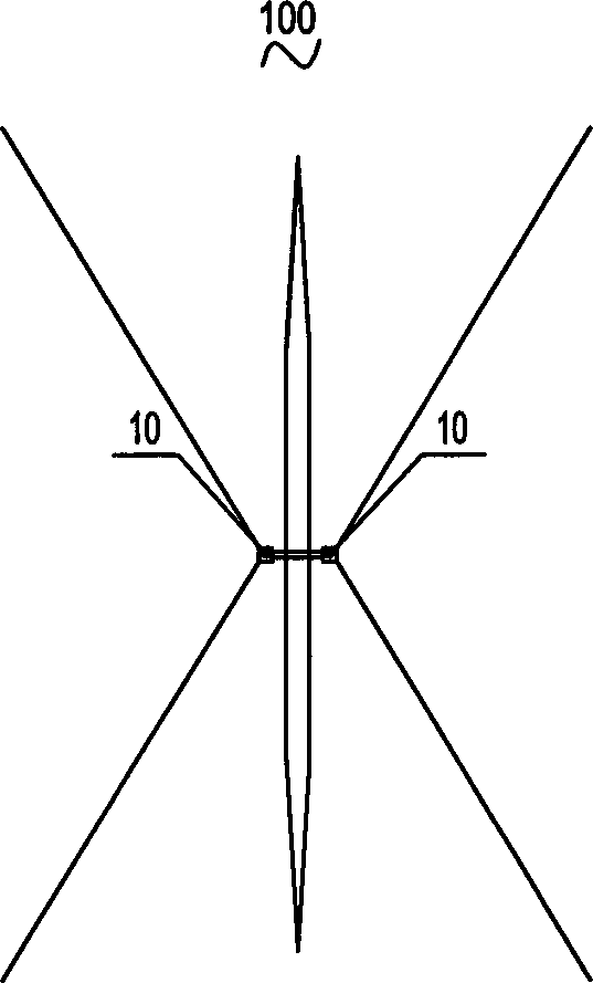 Inversely assembling process for standing stay wire V-type tower