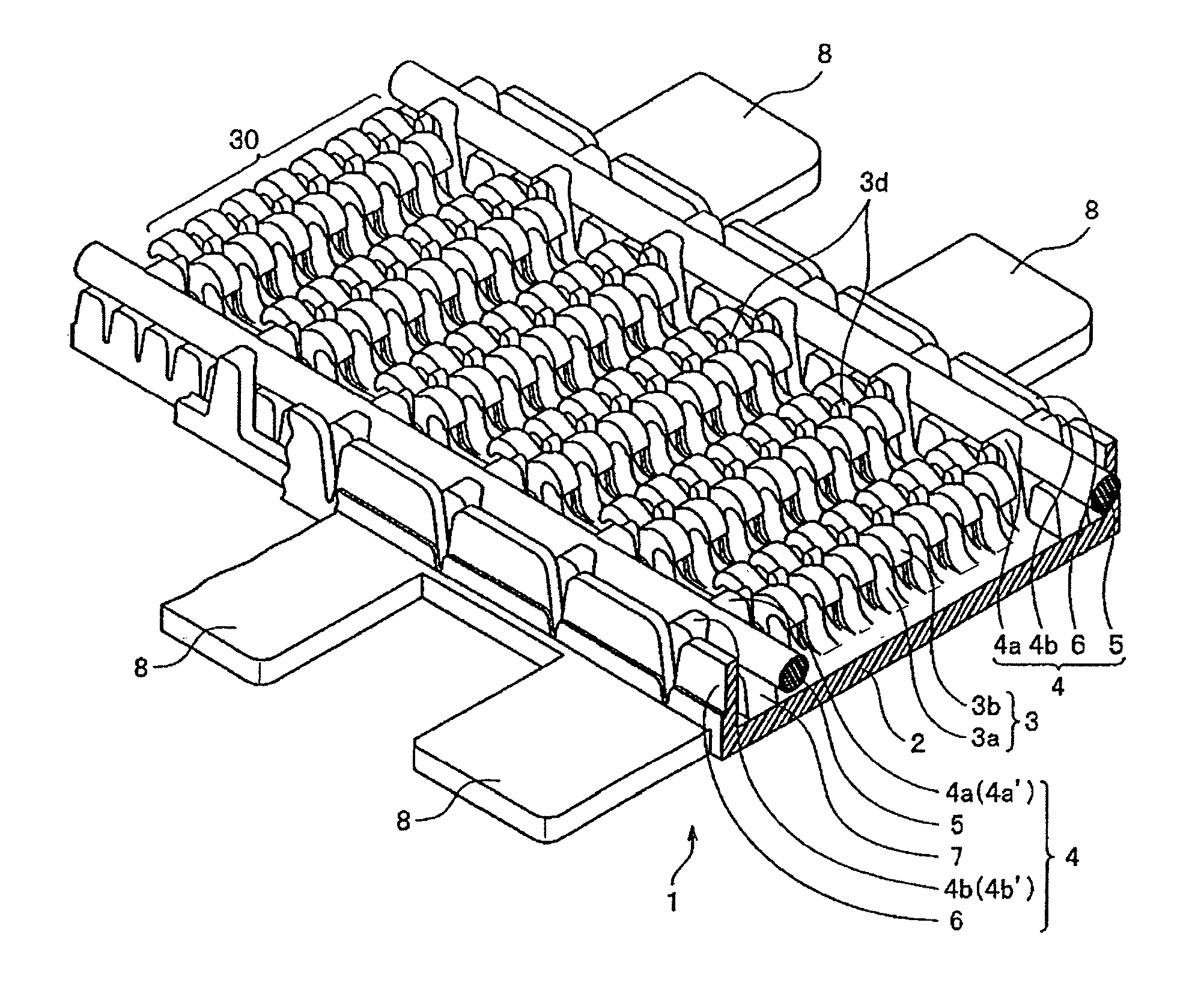 Molded male surface fastener