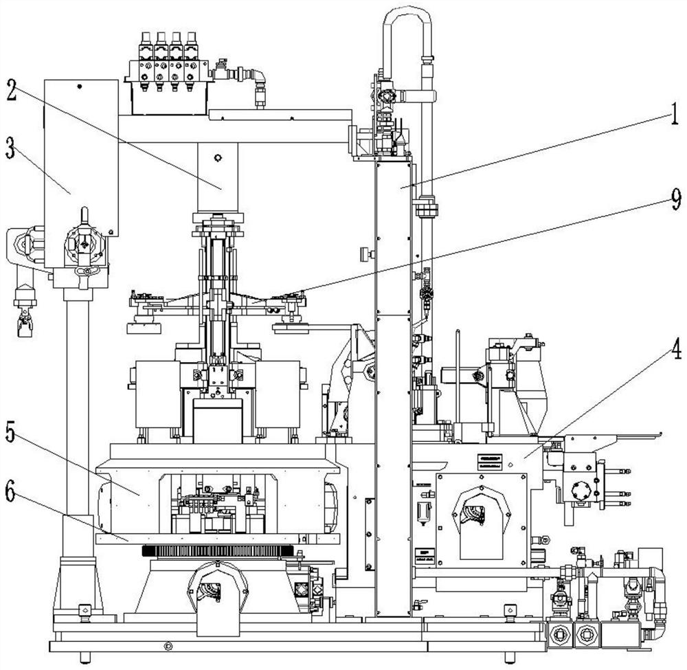 Synchronous double-positive-blowing glass bottle making machine