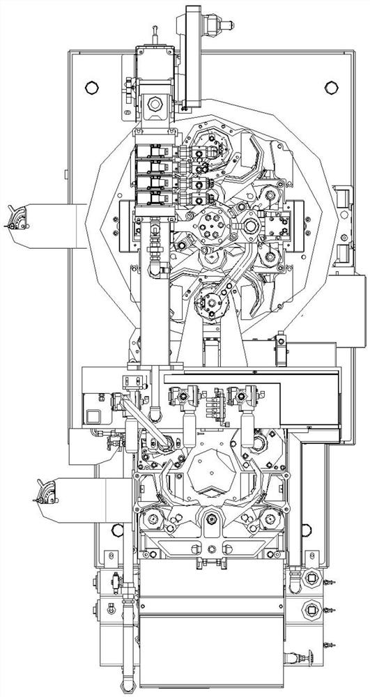 Synchronous double-positive-blowing glass bottle making machine