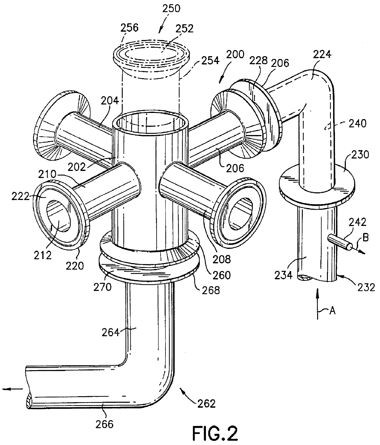 Spider fitting for multi-module filter system, and motive cart assembly comprising same