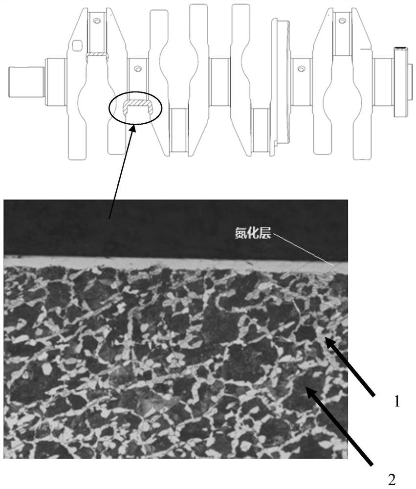 High-strength crankshaft of engine and preparation method thereof