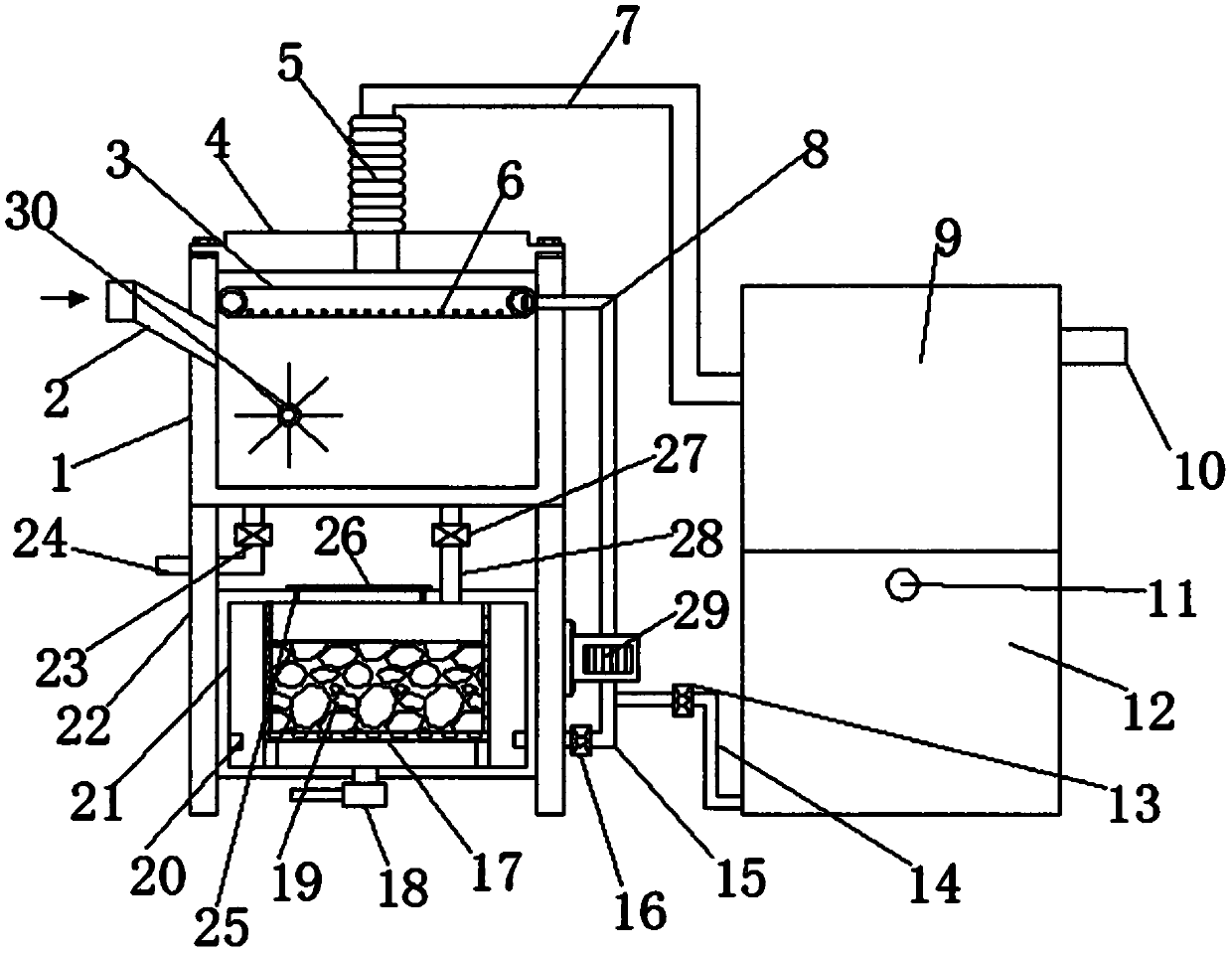 Mechanical dust removal apparatus