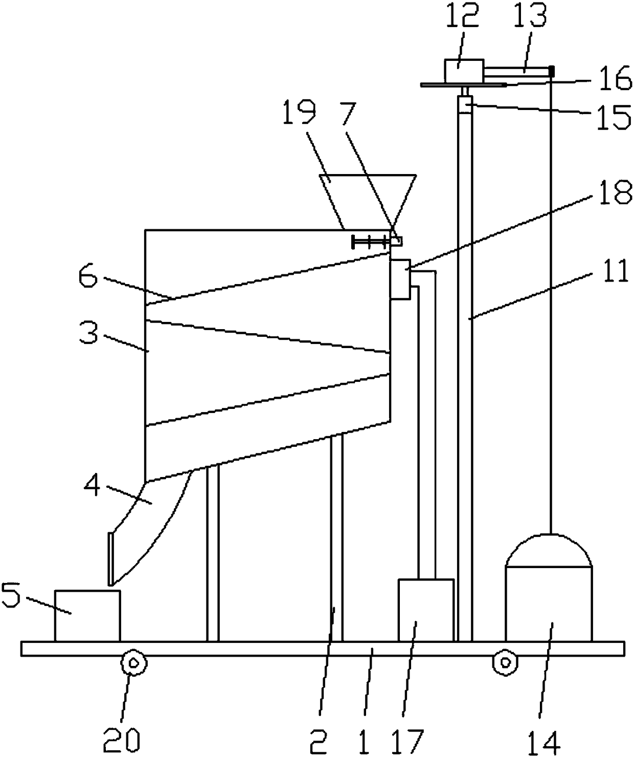 Husk and husked rice gravity separation device