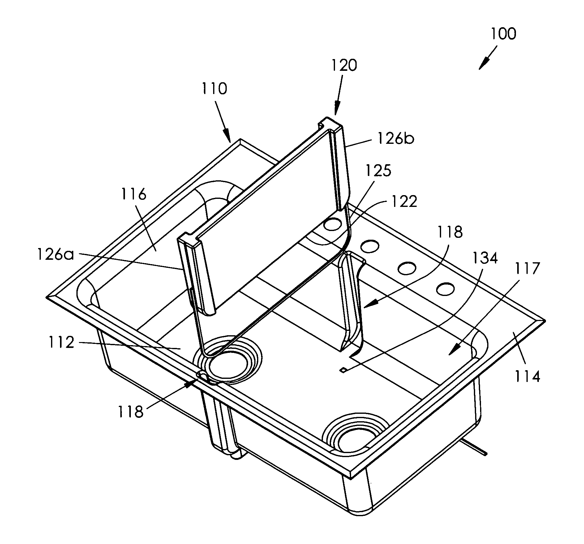 Sink with removable divider