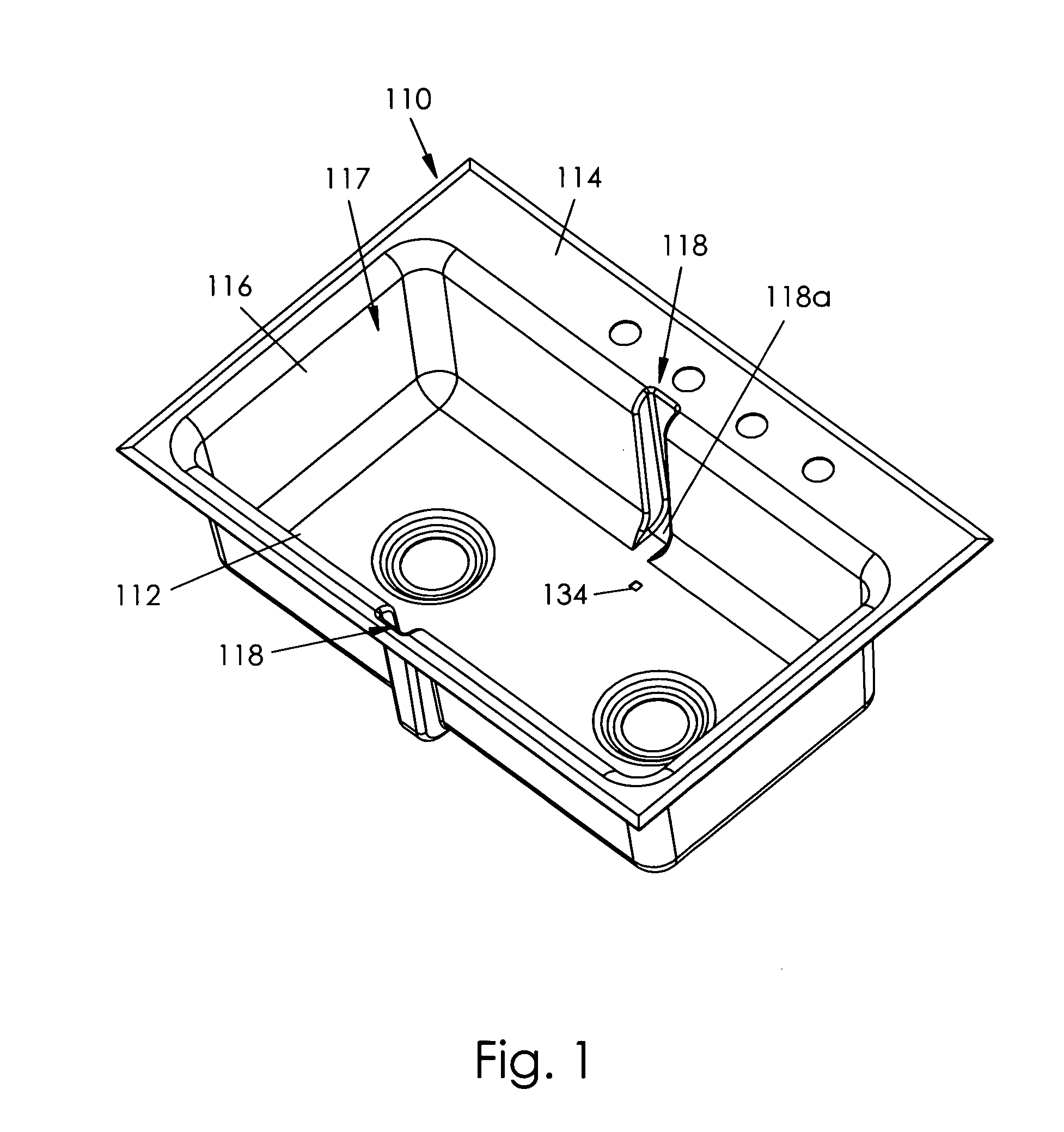 Sink with removable divider