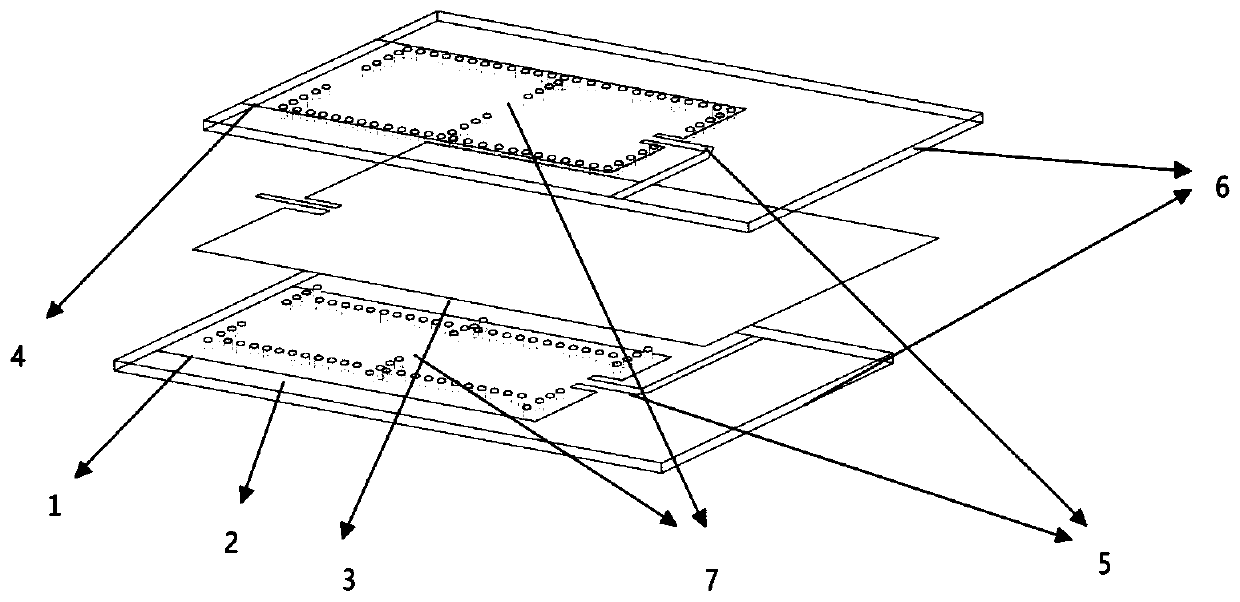 Double-frequency duplexer based on substrate integrated waveguide