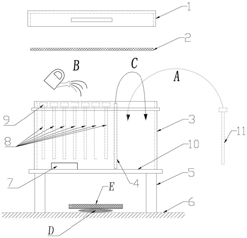 Method for preventing and controlling wax-moth larvas by utilizing symbiotic relationship between black ants and Chinese bees